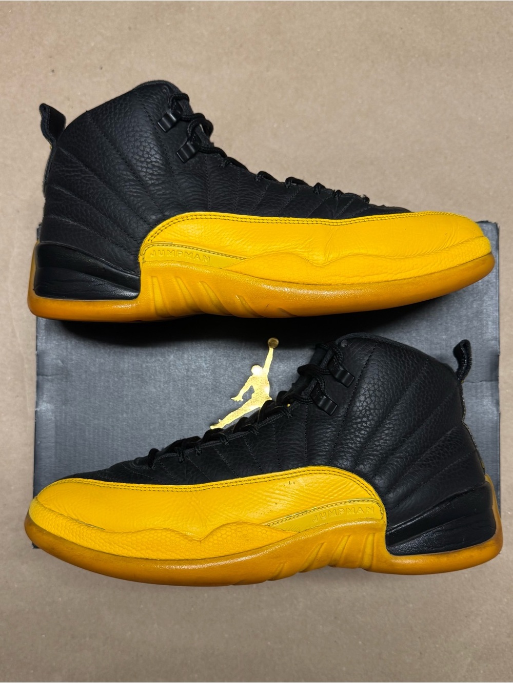 Nike Air Jordan 12 Retro University Gold Mens size 10.5 Basketball Shoes Rare!